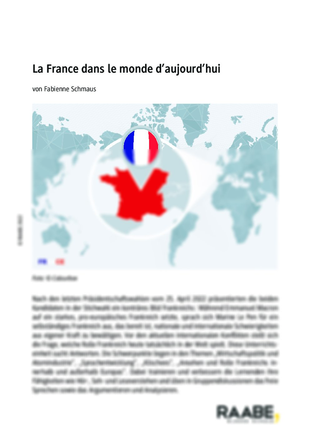 La France dans le monde d'aujourd'hui - Seite 1