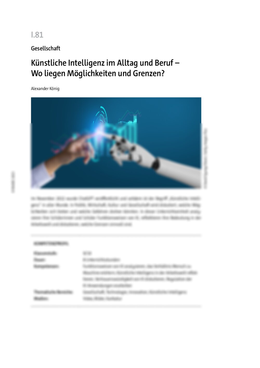 Künstliche Intelligenz im Alltag und Beruf  - Seite 1