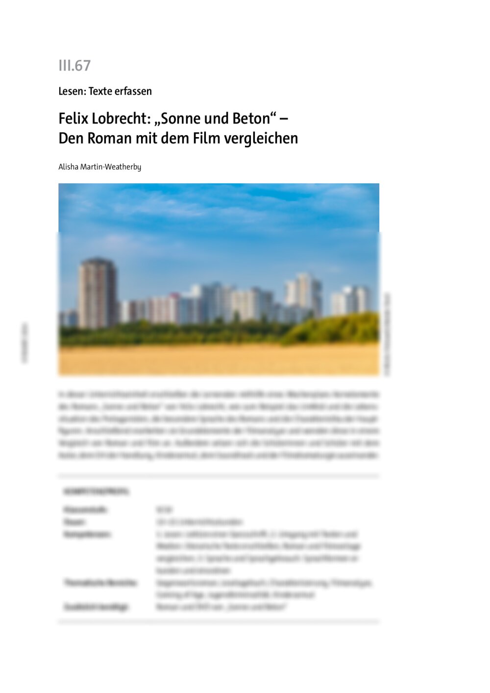 Felix Lobrecht: „Sonne und Beton“ - Seite 1