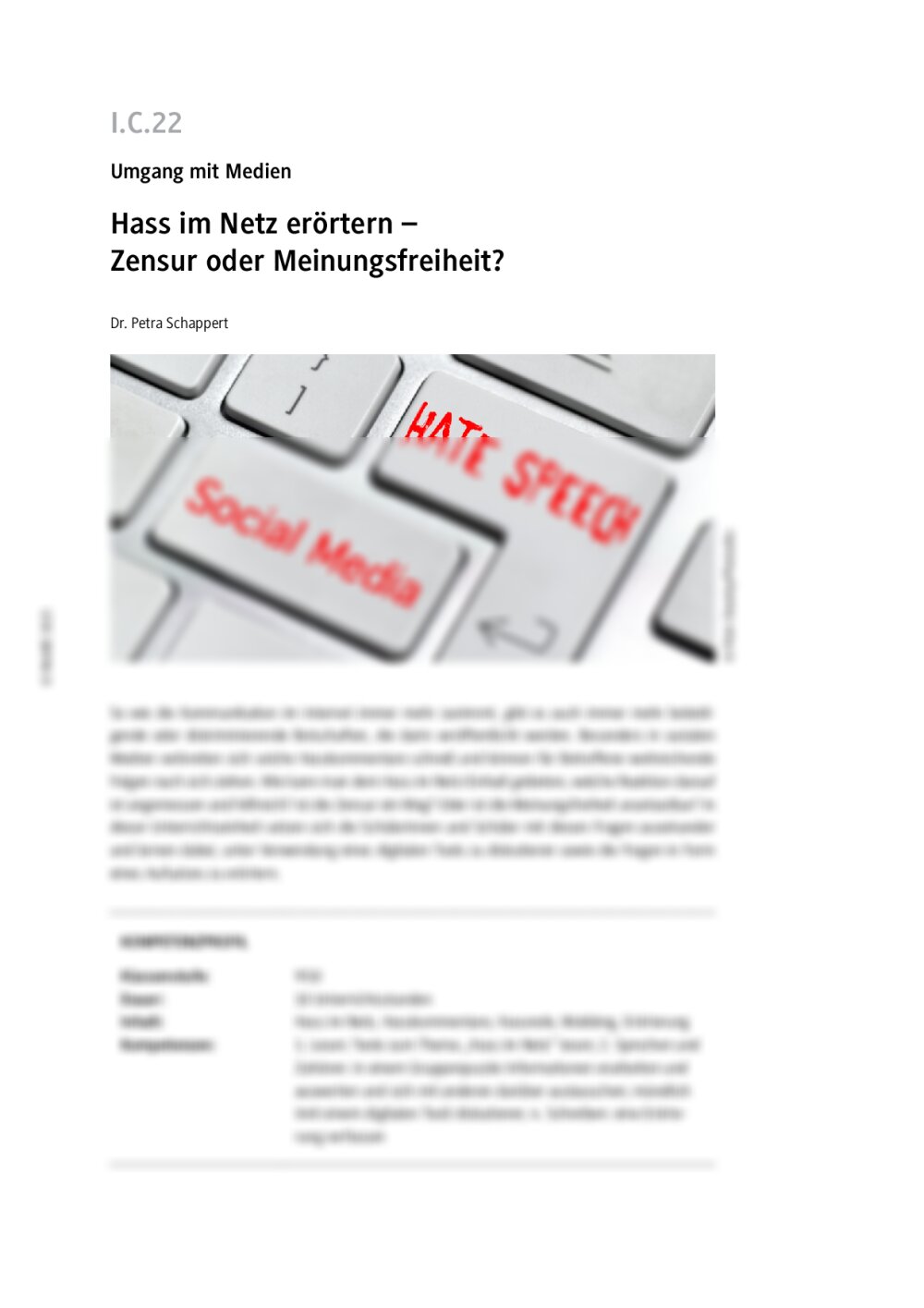 Hass im Netz erörtern - Seite 1