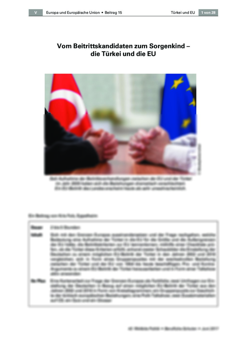 Die Türkei und die EU - Seite 1
