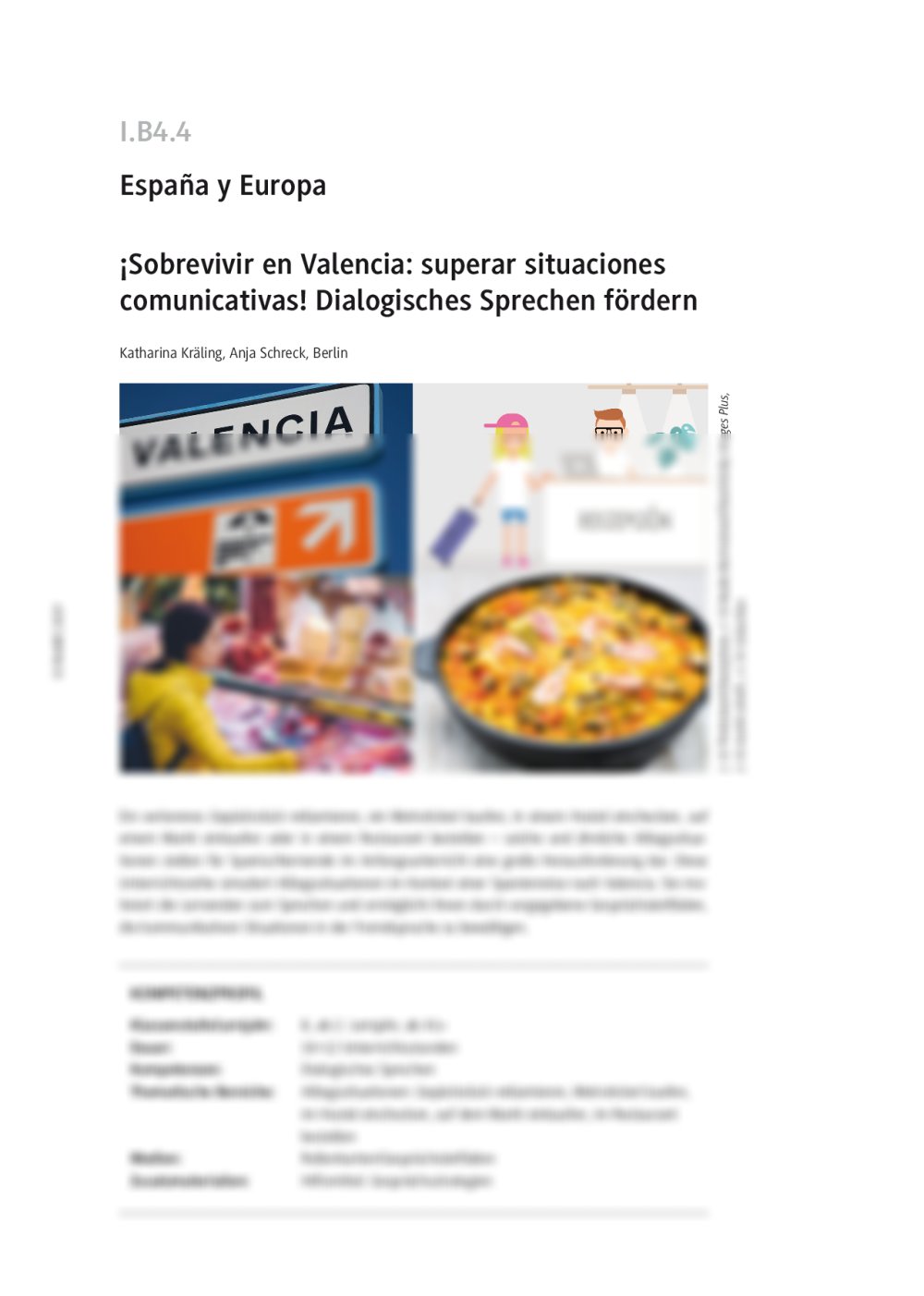 Mit simulierten Alltagssituationen in Valencia die Sprechkompetenz steigern - Seite 1