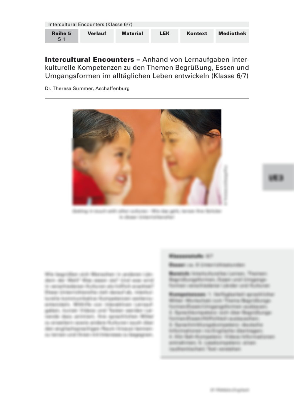 Anhand von Lernaufgaben interkulturelle Kompetenzen im alltäglichen Leben entwickeln - Seite 1