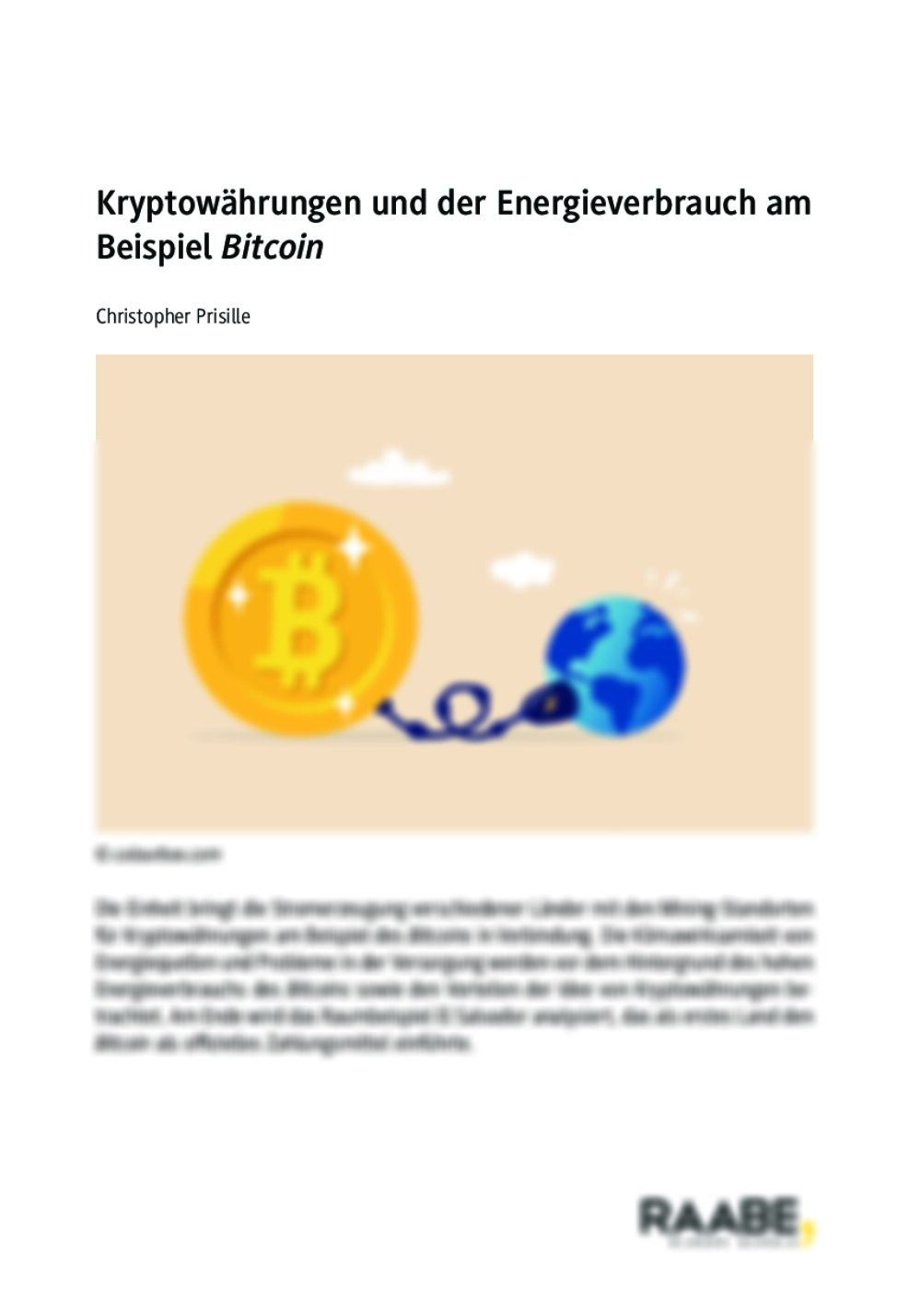 Kryptowährungen und der Energieverbrauch am Beispiel Bitcoin - Seite 1