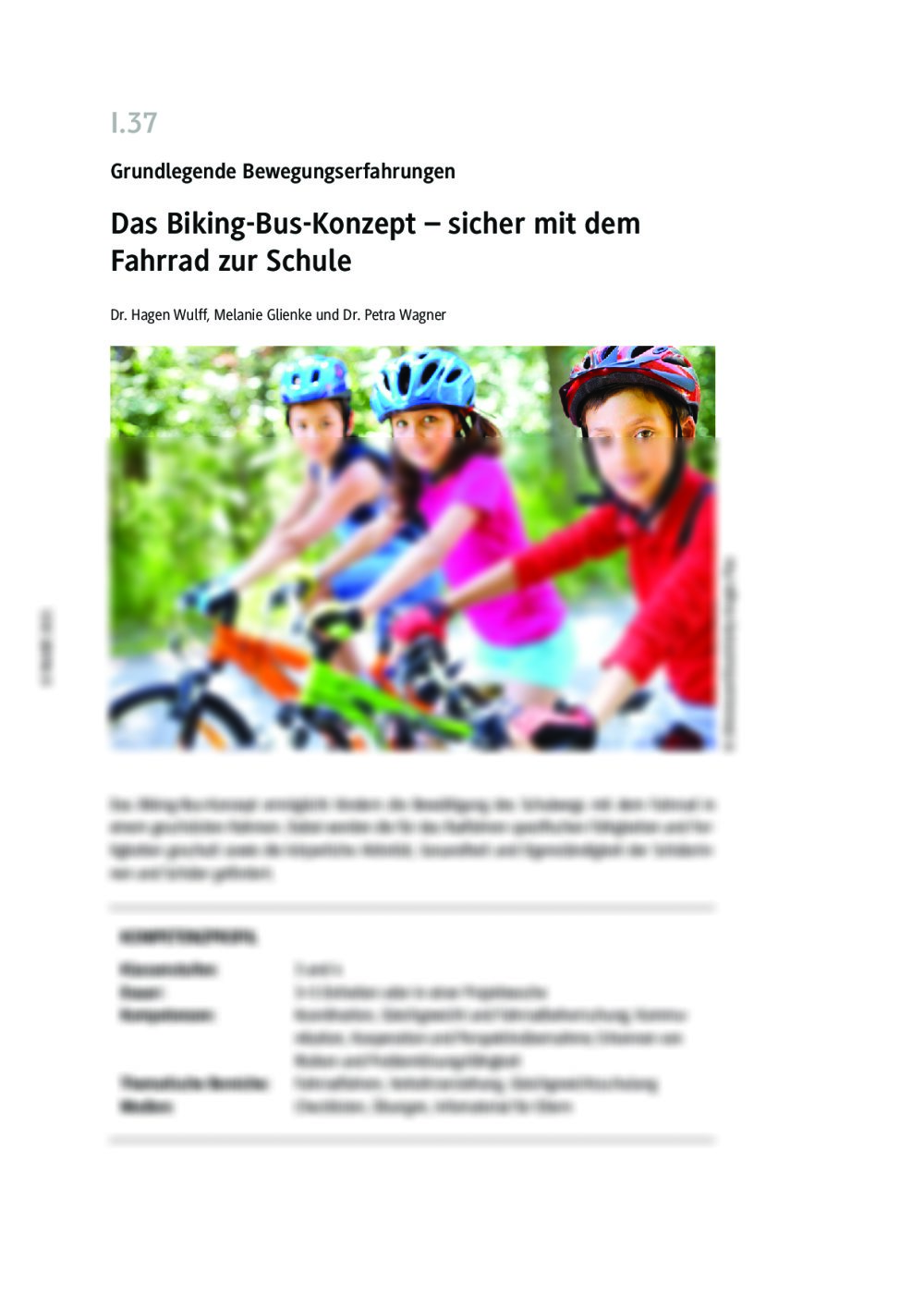 Sicher mit dem Fahrrad zur Schule - Seite 1