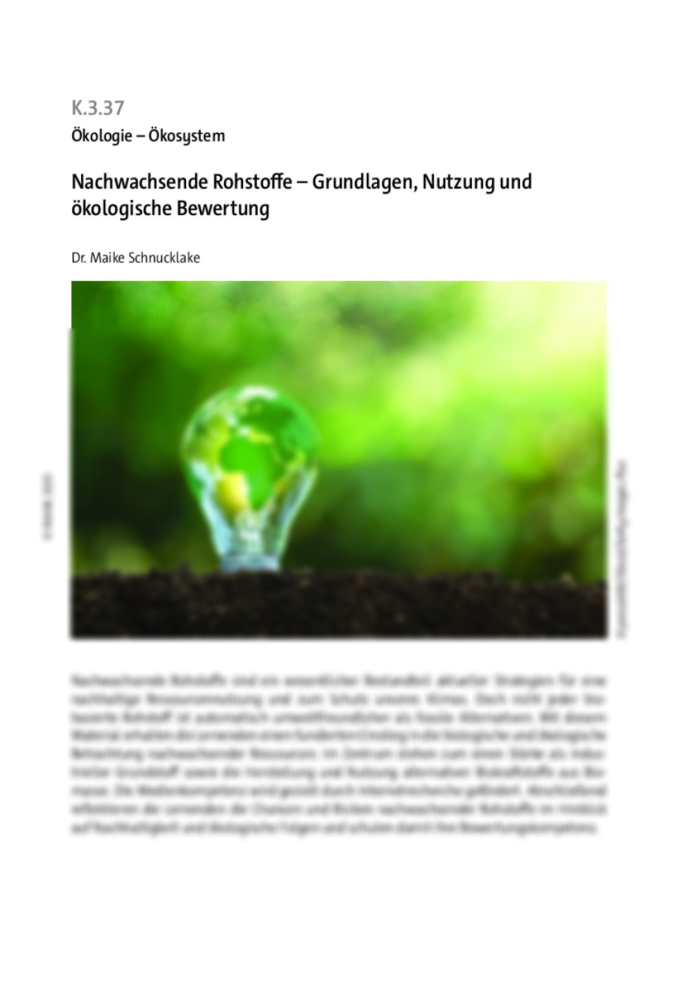 Nachwachsende Rohstoffe - Seite 1