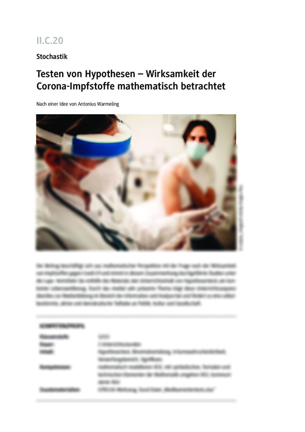 Testen von Hypothesen - Seite 1