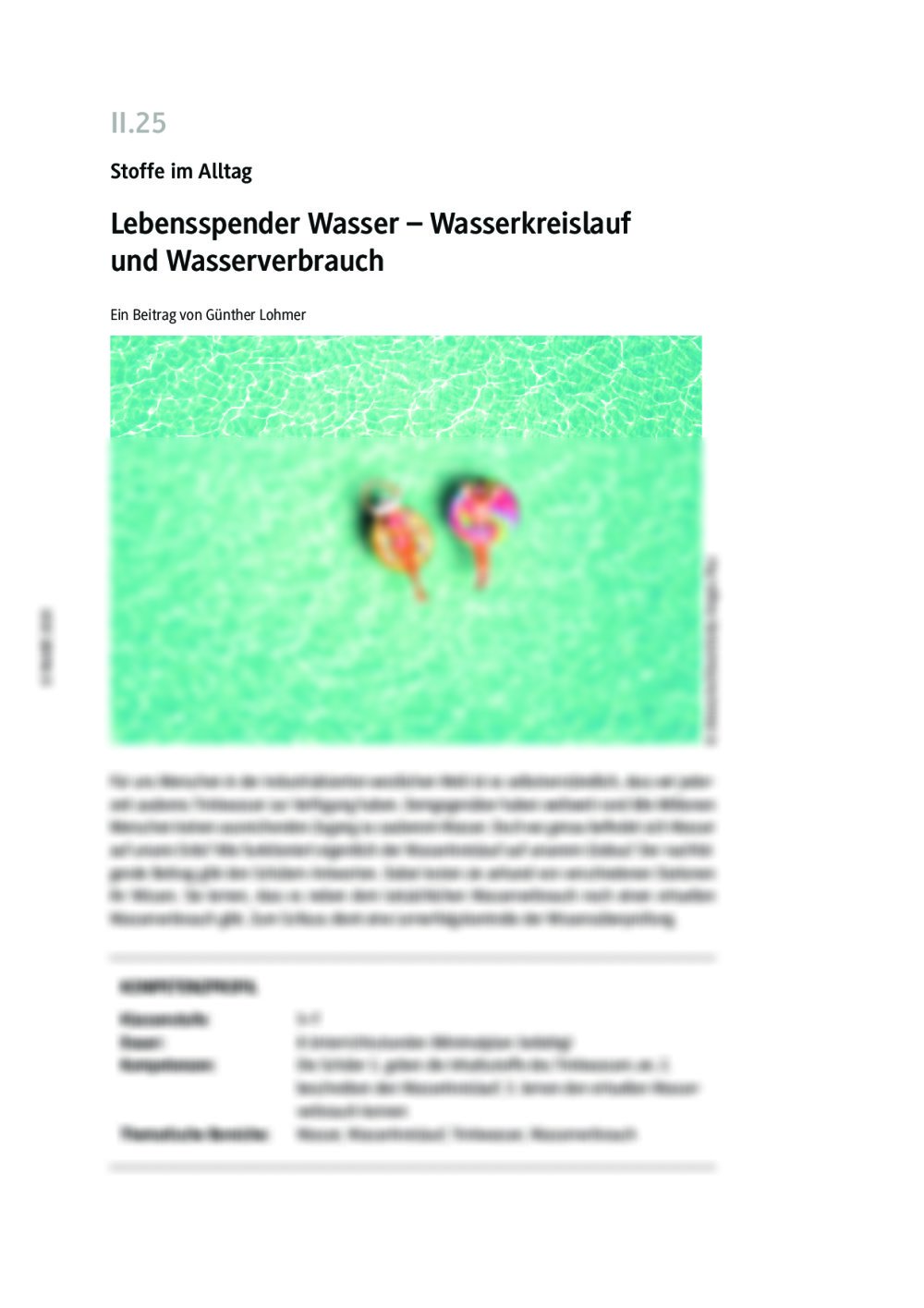 Lebensspender Wasser - Seite 1