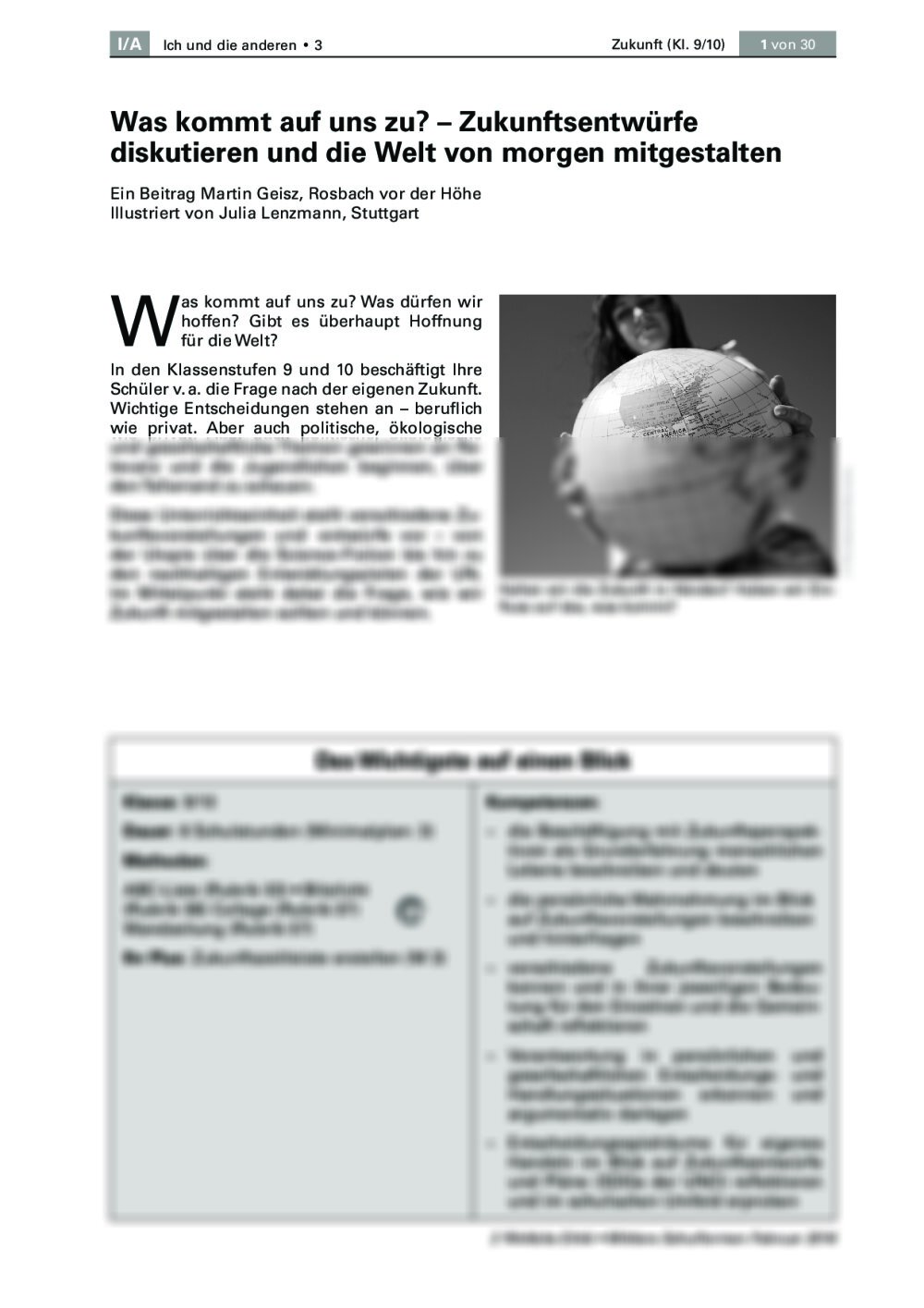 Zukunftsentwürfe diskutieren und die Welt von morgen mitgestalten - Seite 1