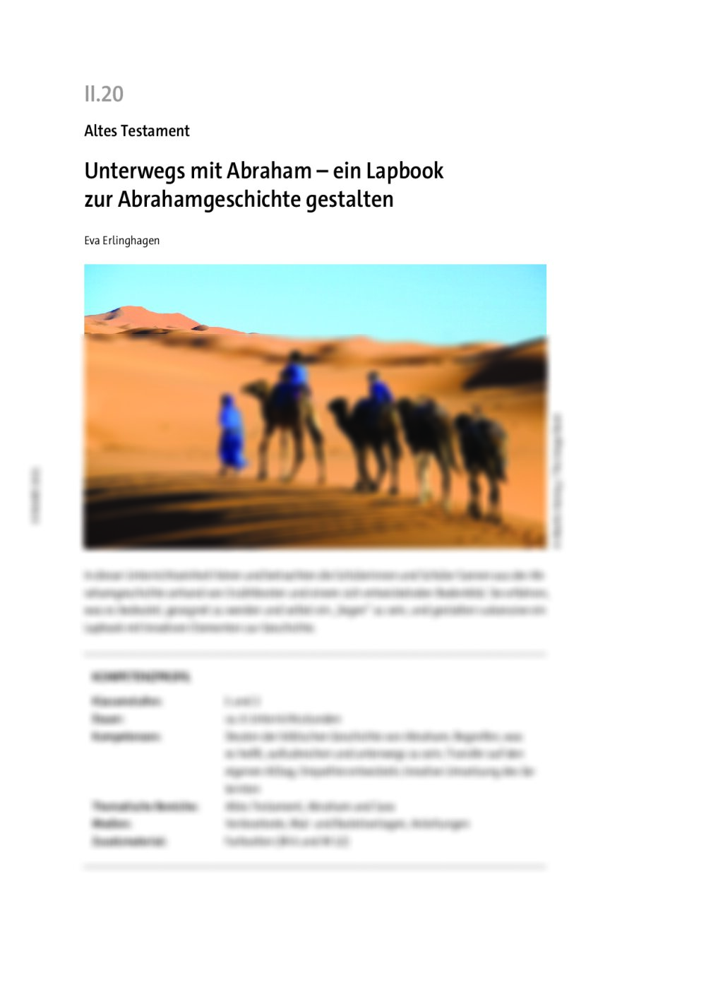 Unterwegs mit Abraham - Seite 1