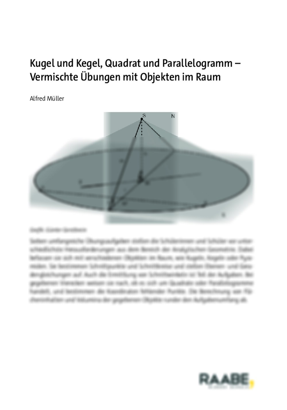 Kugel und Kegel, Quadrat und Parallelogramm - Seite 1