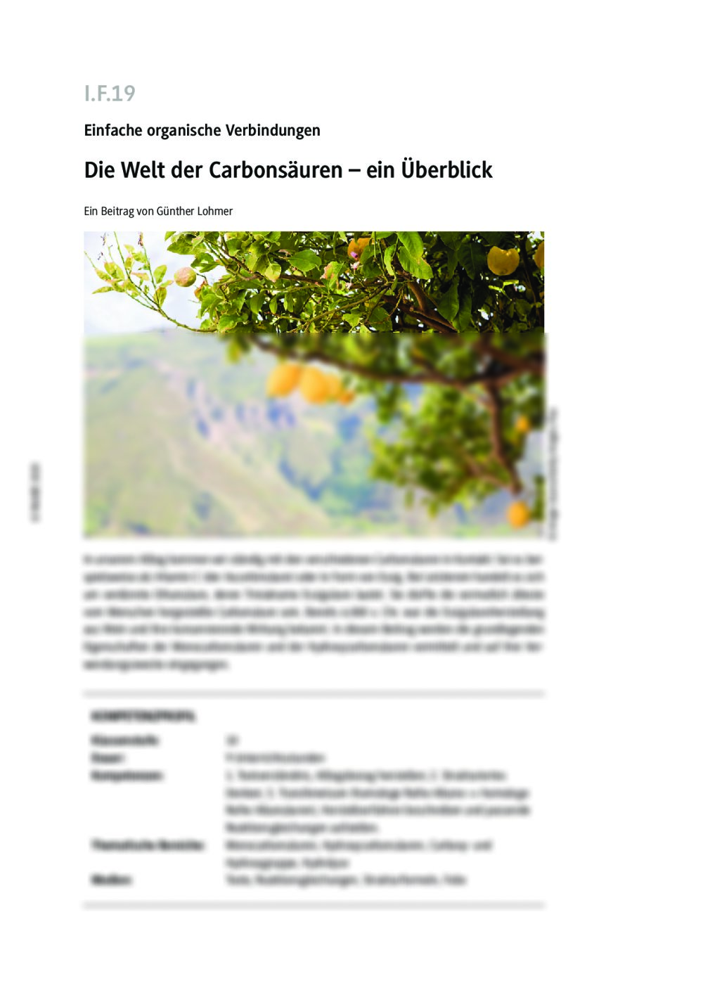 Die Welt der Carbonsäuren - Seite 1