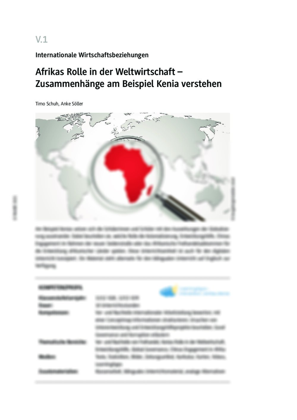 Afrika: Gewinner oder Verlierer der globalisierten Weltwirtschaft? - Seite 1