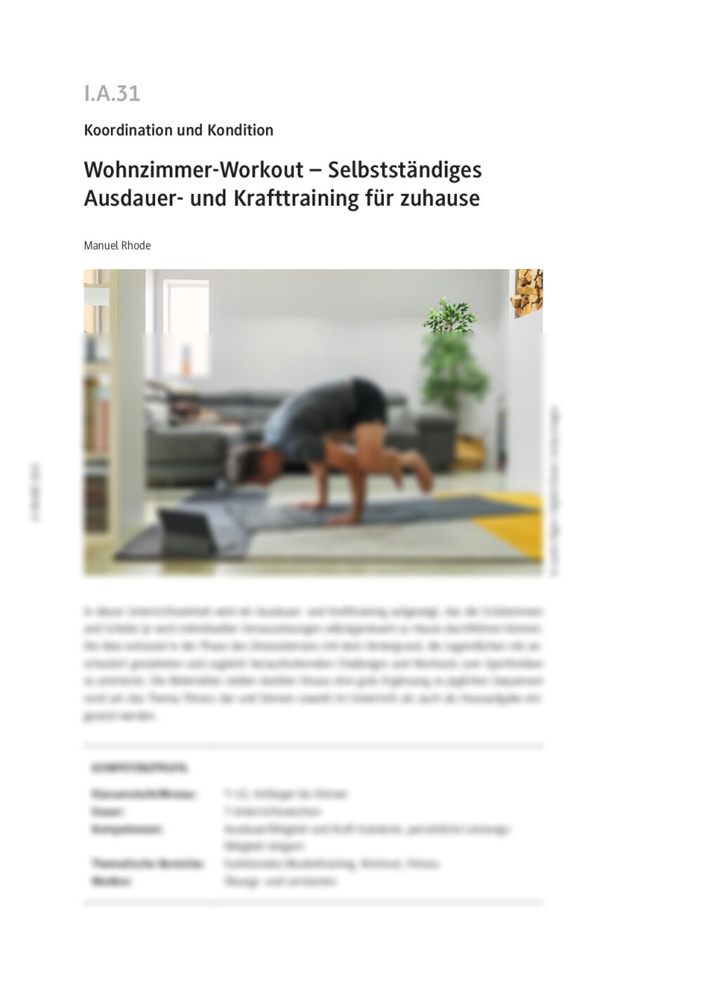 Wohnzimmer-Workout - Seite 1