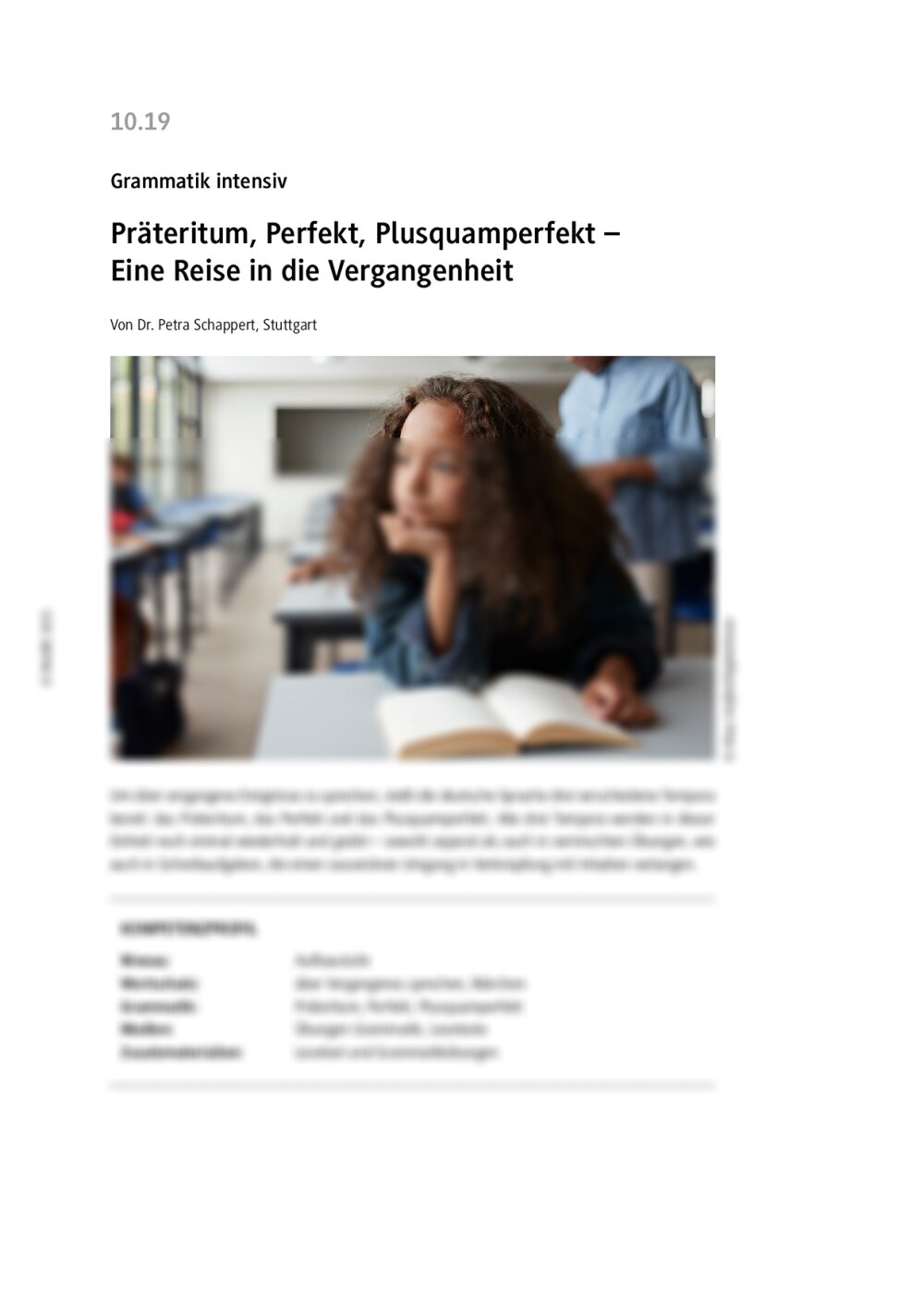 Präteritum, Perfekt, Plusquamperfekt  - Seite 1