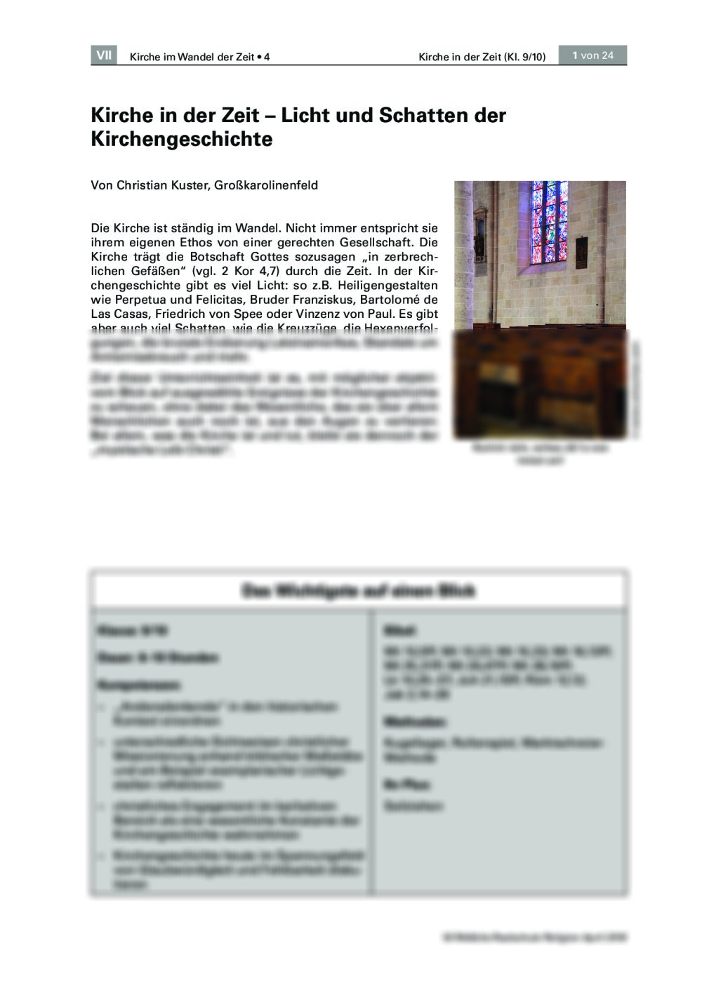 Licht und Schatten der Kirchengeschichte - Seite 1
