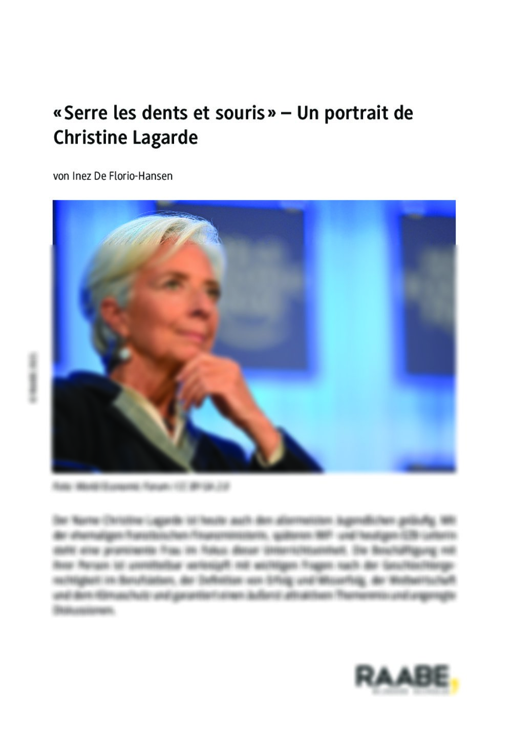 Un portrait de Christine Lagarde - Seite 1
