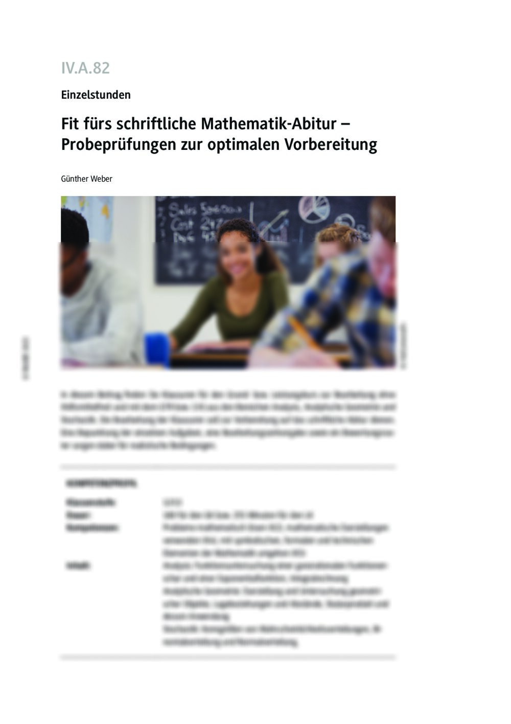 Fit fürs schriftliche Mathematik-Abitur  - Seite 1