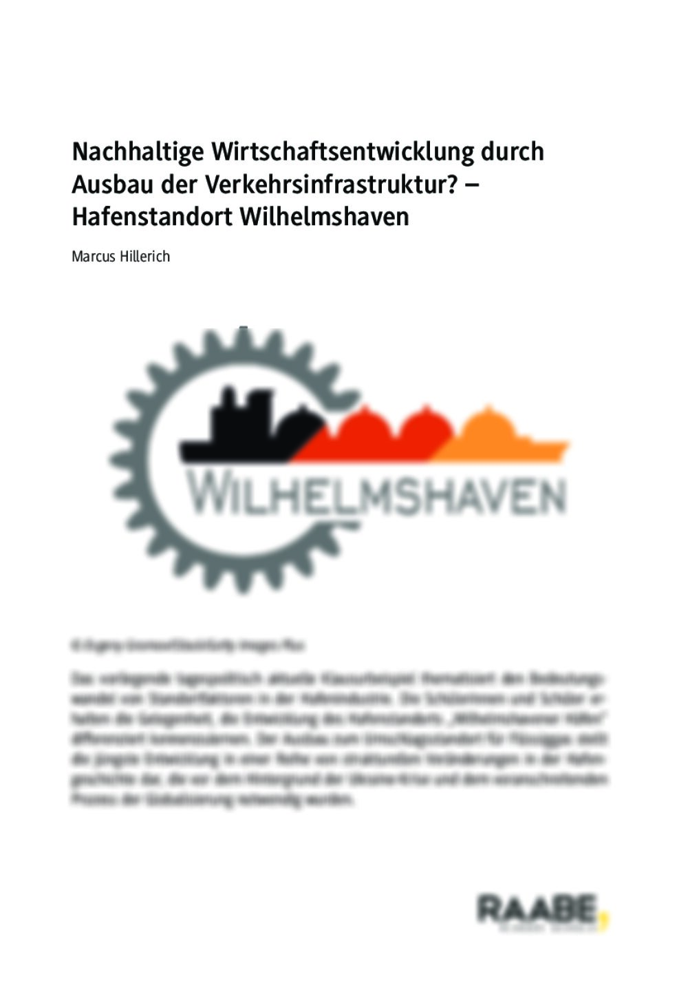 Nachhaltige Wirtschaftsentwicklung durch Ausbau der Verkehrsinfrastruktur? - Seite 1