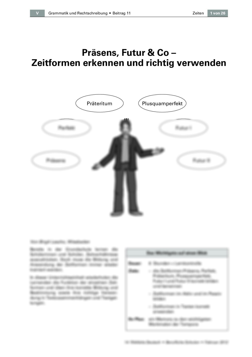 Zeitformen erkennen und richtig verwenden - Seite 1