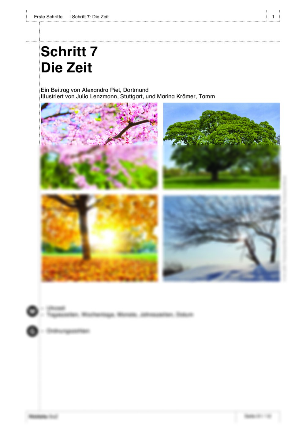 Schritt 7: Die Zeit - Seite 1