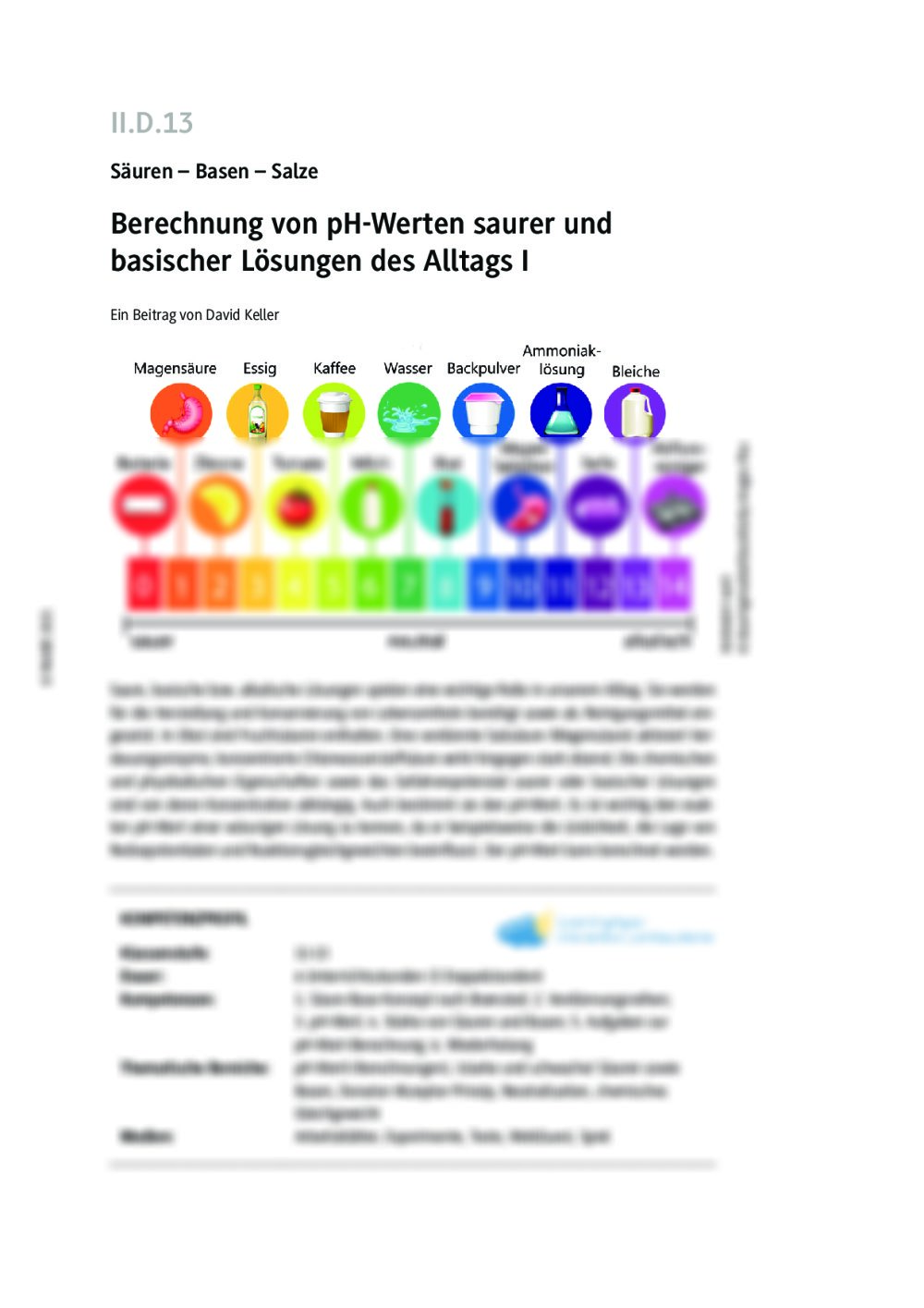 Berechnung von pH-Werten - Seite 1