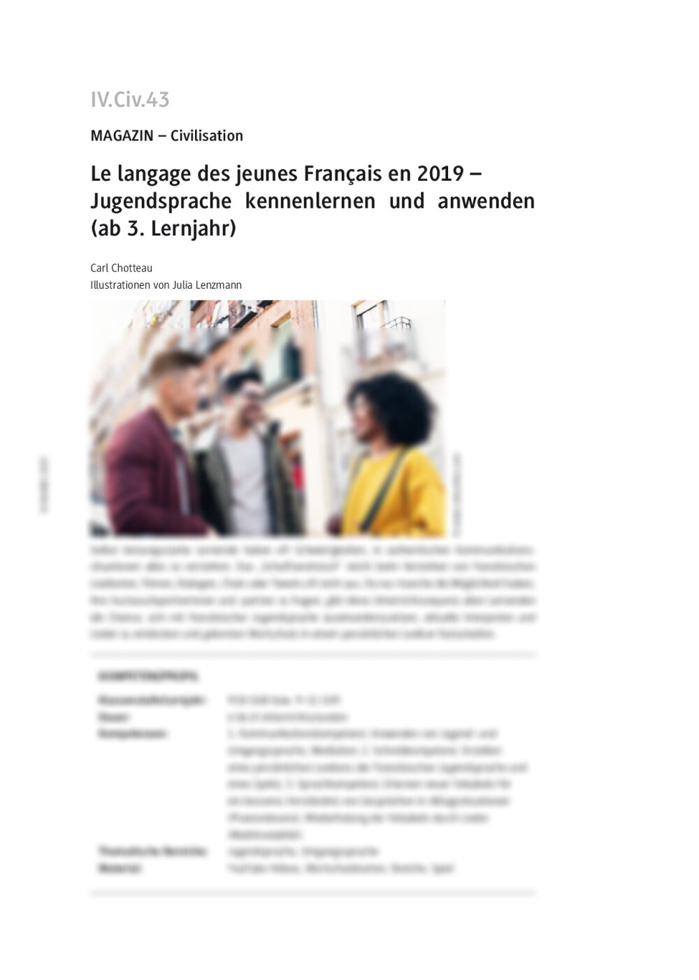 Französische Jugendsprache kennenlernen und anwenden - Seite 1