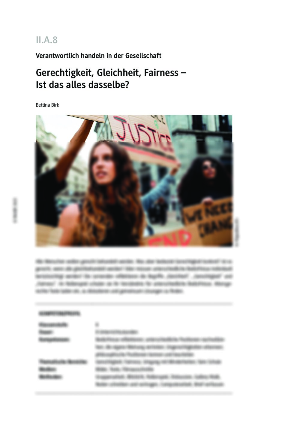 Gerechtigkeit, Gleichheit, Fairness - Seite 1