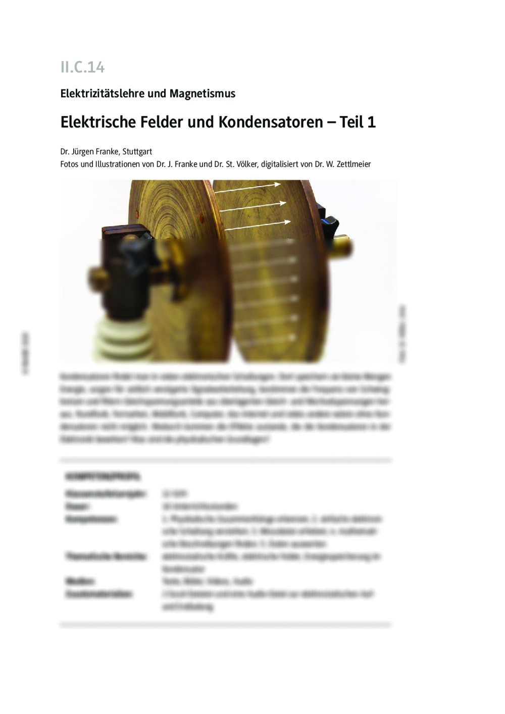 Elektrische Felder und Kondensatoren – Teil 1 - Seite 1