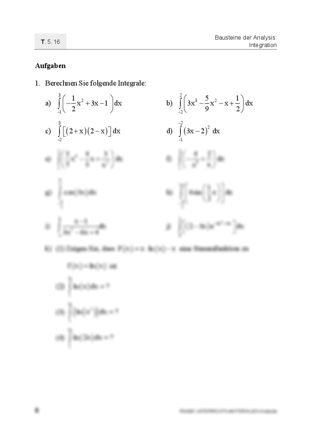 Hauptsatz Der Integral Und Differentialrechnung Der Hauptsatz der Differential- und Integralrechnung | RAAbits Online