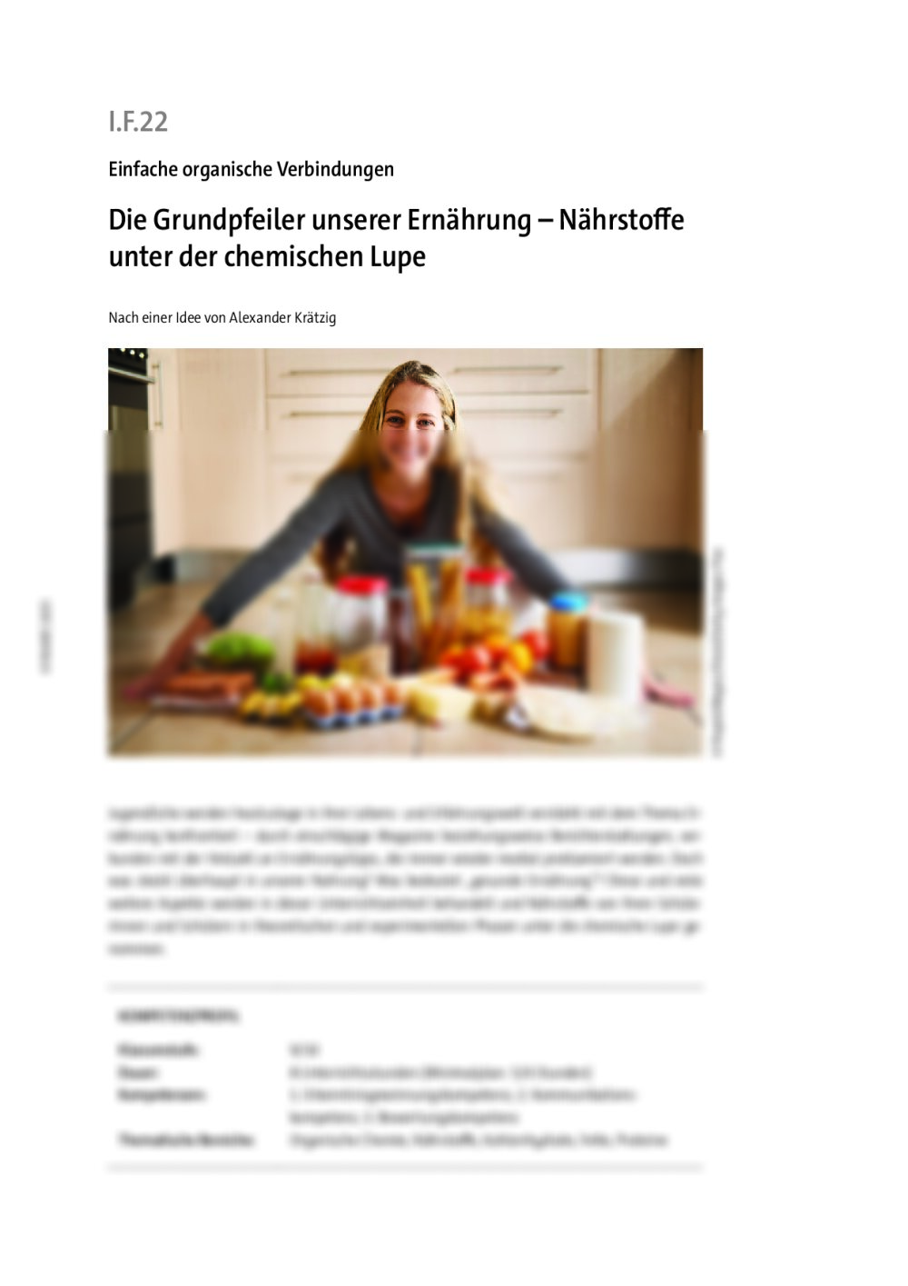 Die Grundpfeiler unserer Ernährung - Seite 1