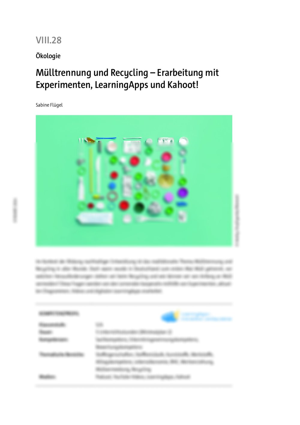 Mülltrennung und Recycling  - Seite 1