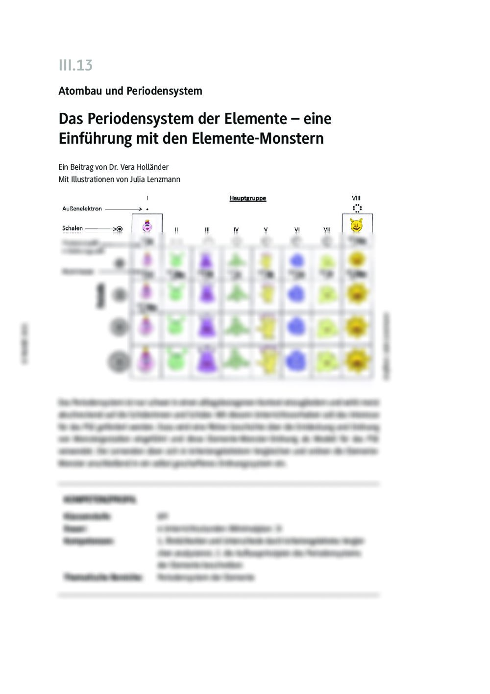 Das Periodensystem der Elemente - Seite 1