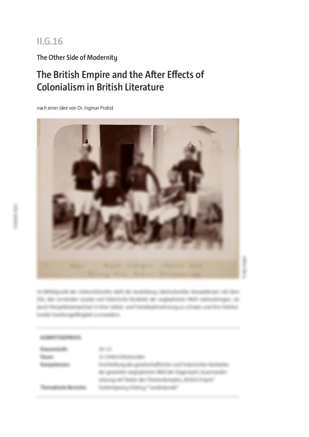 The British Empire and the After Effects of Colonialism in British Literature - Seite 1