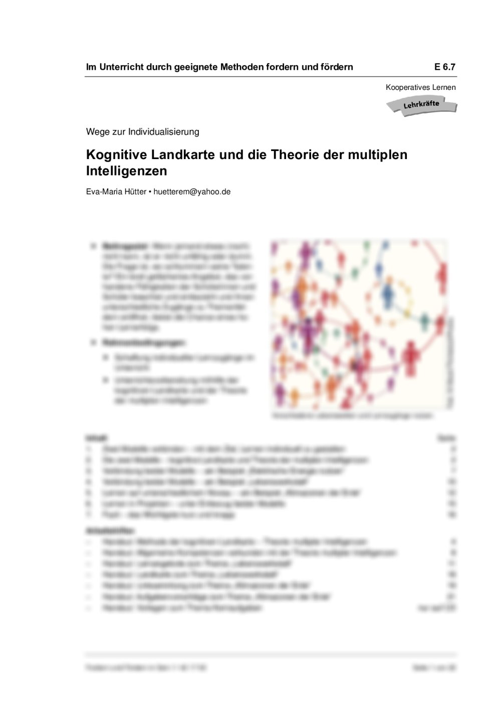 Die kognitive Landkarte und die Theorie der multiplen Intelligenzen - Seite 1