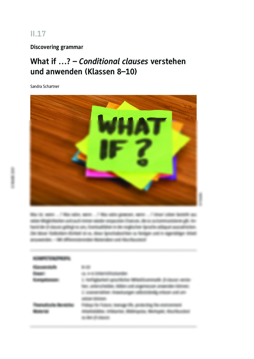 "Conditional clauses" verstehen und anwenden - Seite 1