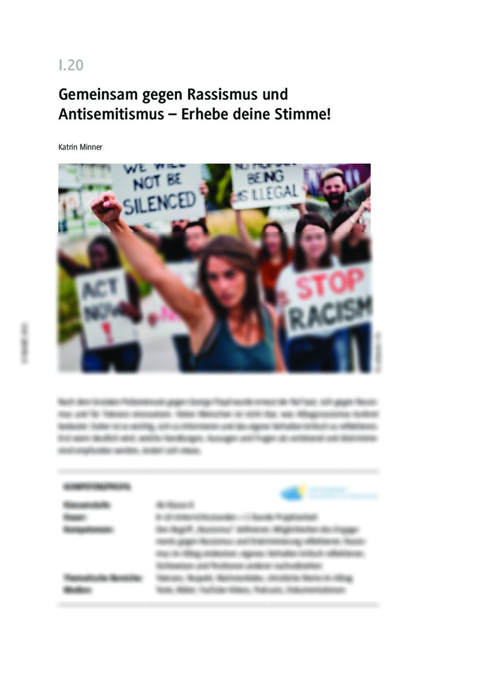 Gemeinsam gegen Rassismus und Antisemitismus! - Seite 1