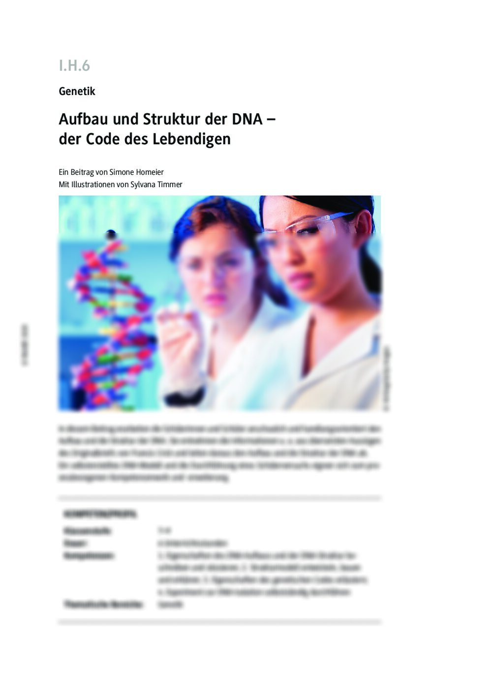 Aufbau und Struktur der DNA - Seite 1