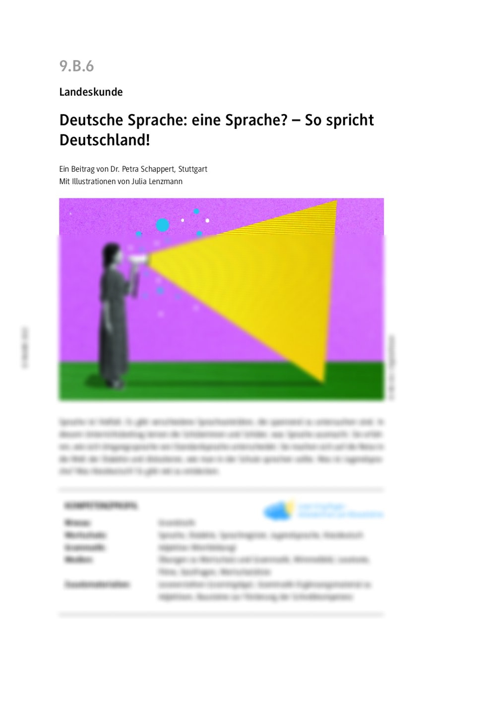 Deutsche Sprache: eine Sprache? - Seite 1