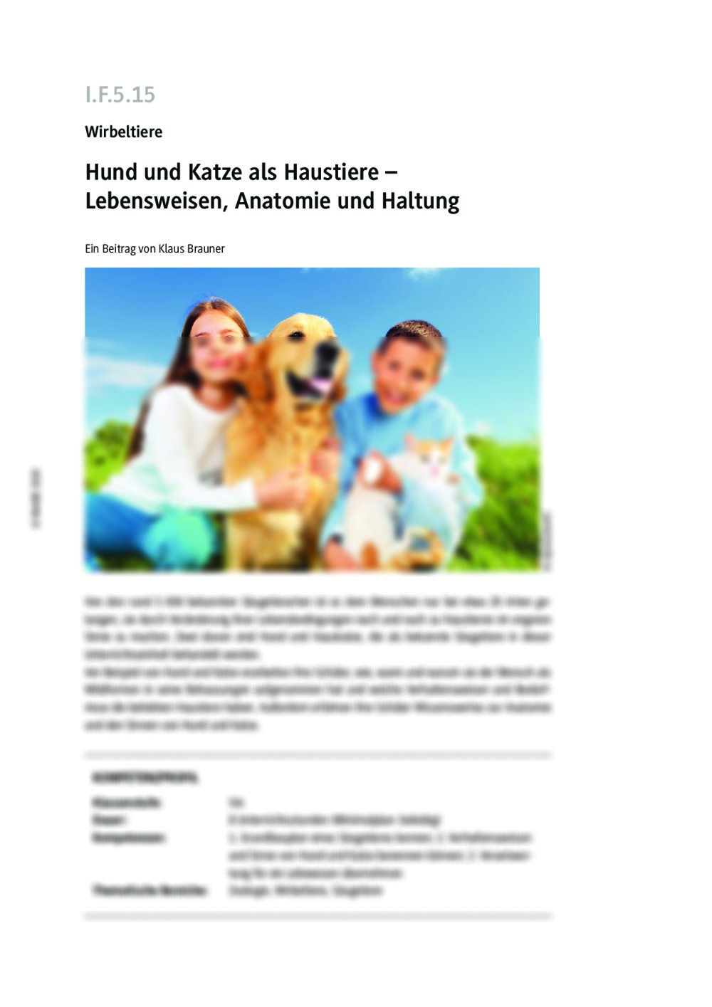 Hund und Katze als Haustiere - Seite 1