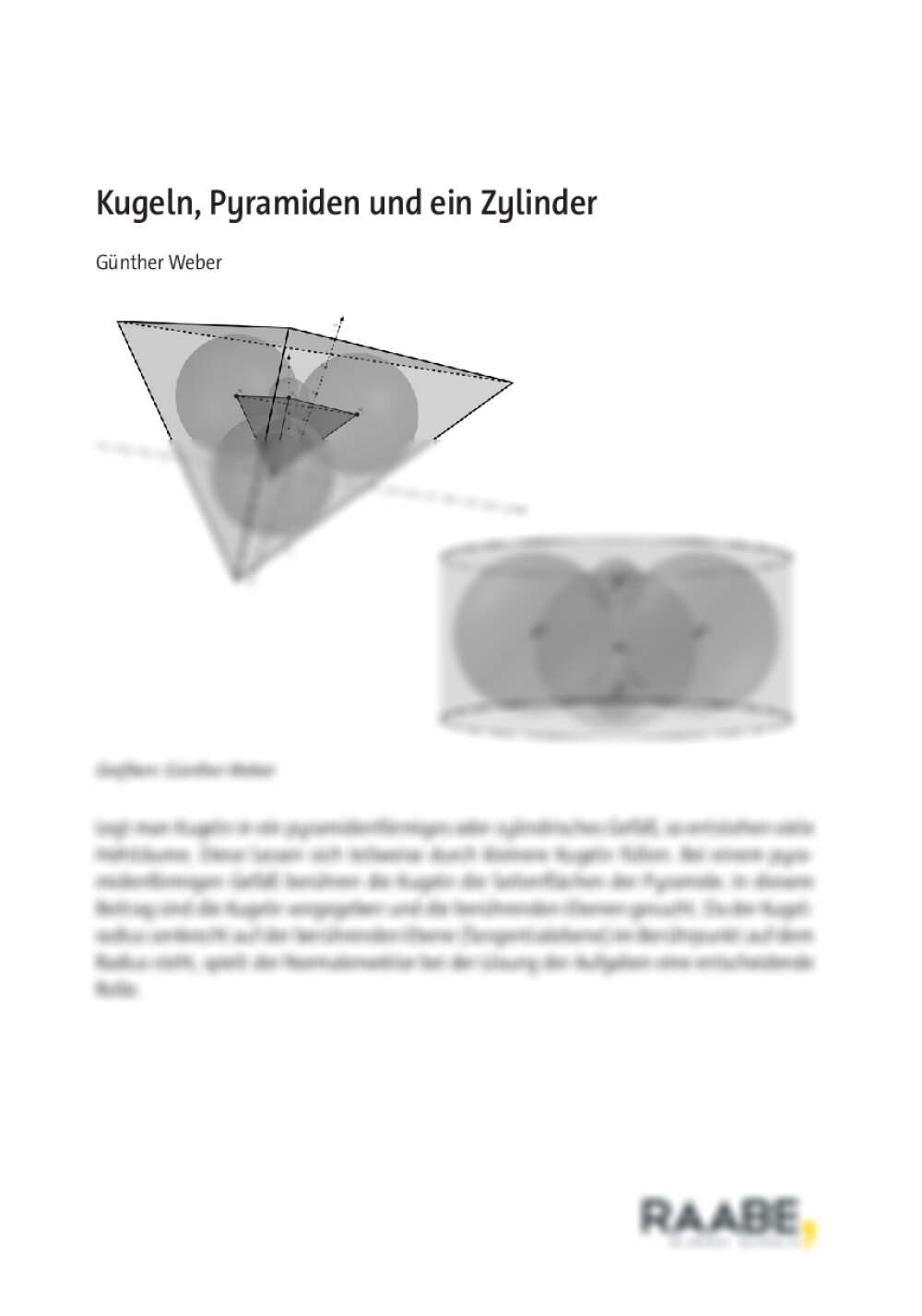 Kugeln, Pyramiden und ein Zylinder - Seite 1