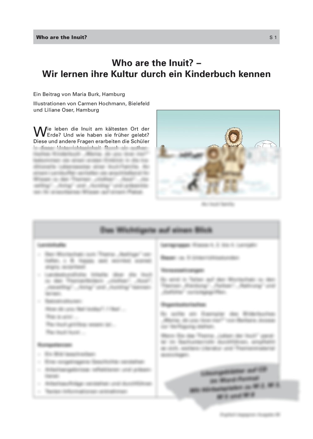 Wir lernen die Kultur durch ein Kinderbuch kennen - Seite 1