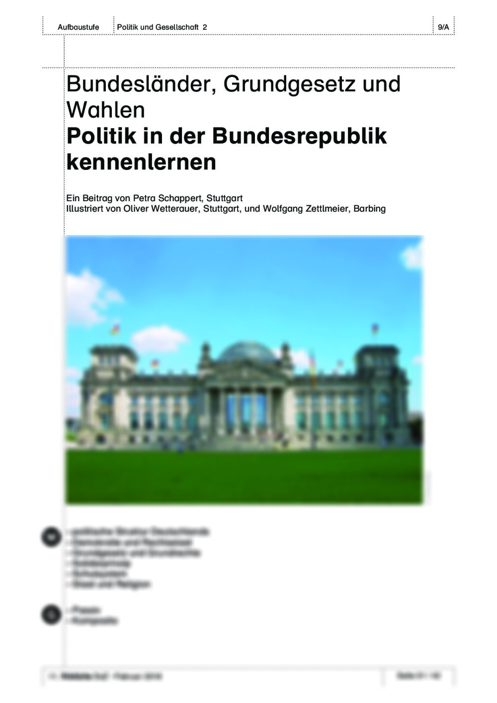 Politik in der Bundesrepublik kennenlernen - Seite 1