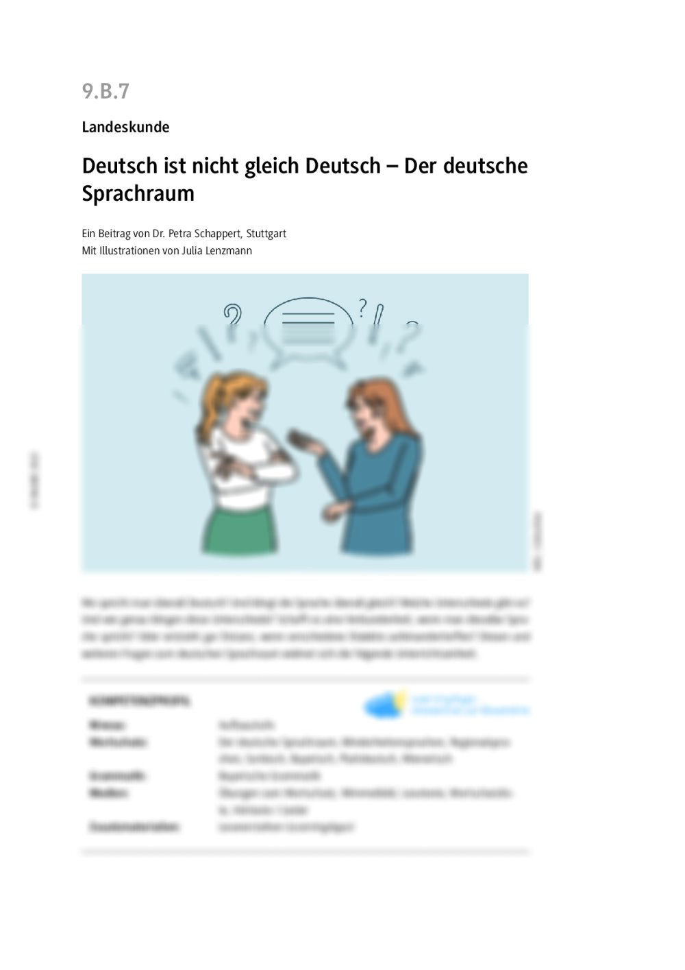 Deutsch ist nicht gleich Deutsch - Seite 1