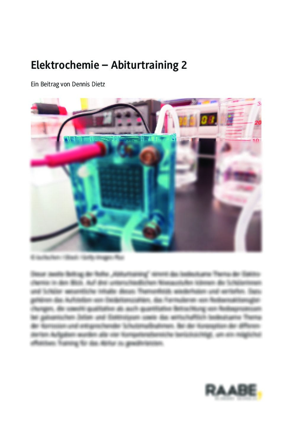 Abiturtraining 2: Elektrochemie - Seite 1