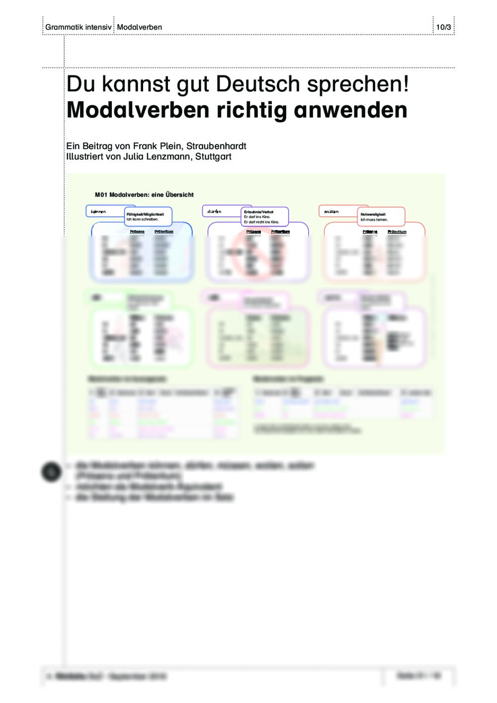 Modalverben richtig anwenden - Seite 1