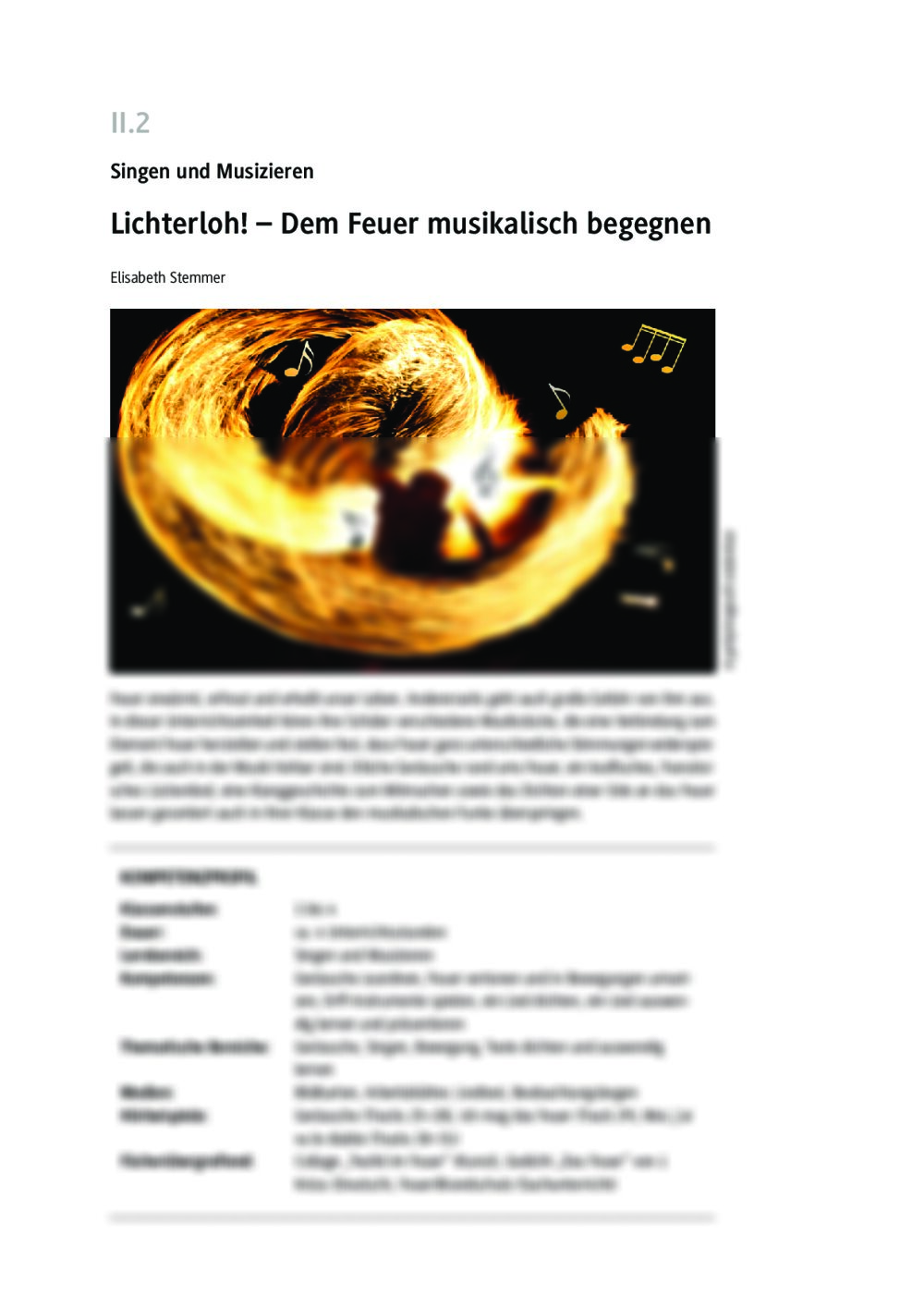 Dem Feuer musikalisch begegnen - Seite 1