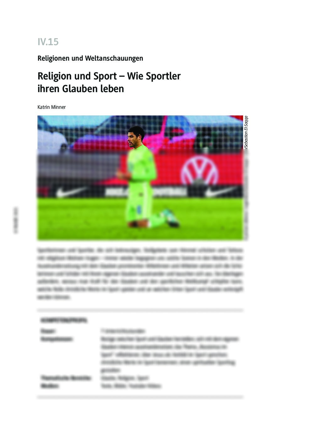 Religion und Sport - Seite 1