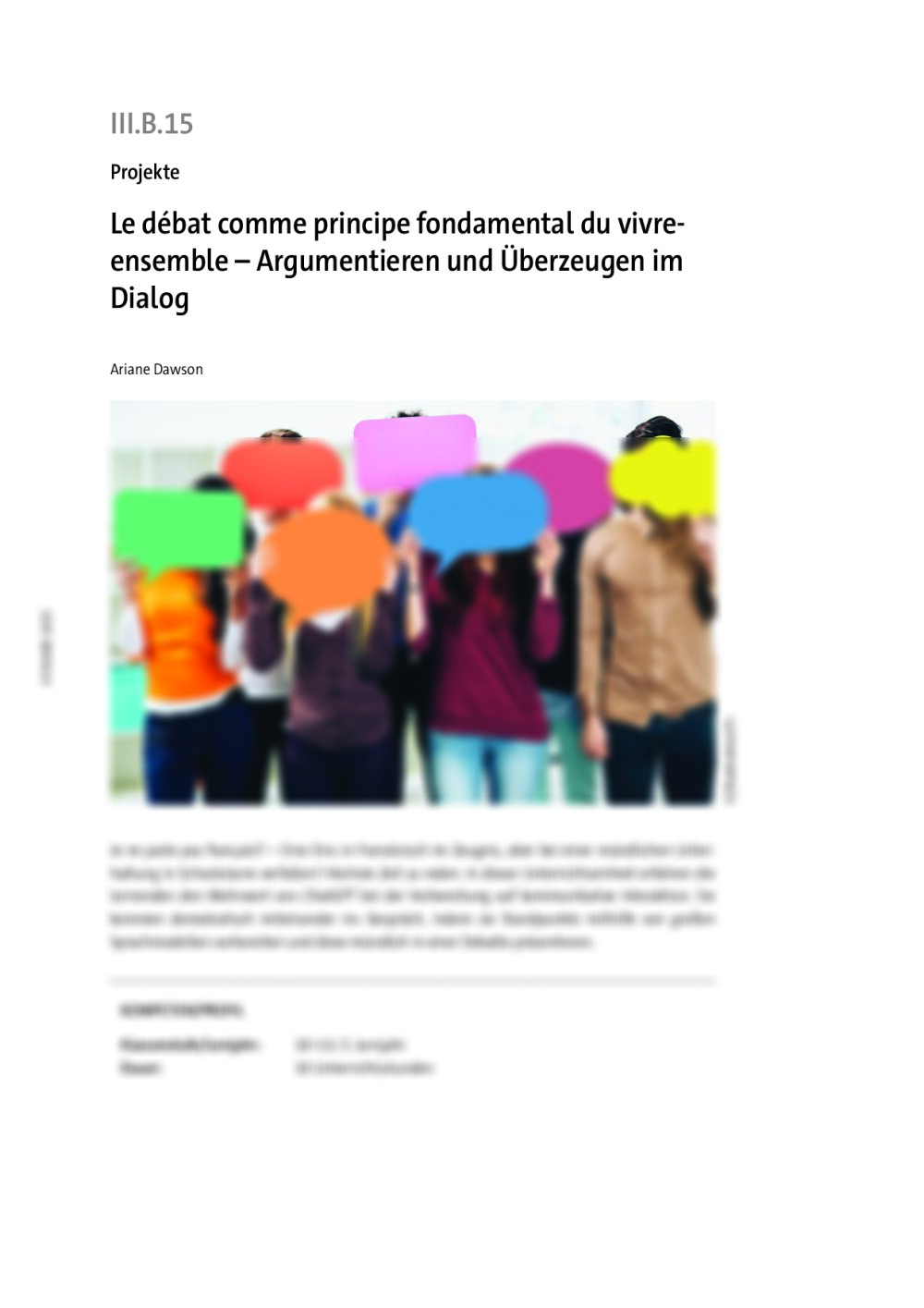 Le débat comme principe démocratique - Seite 1