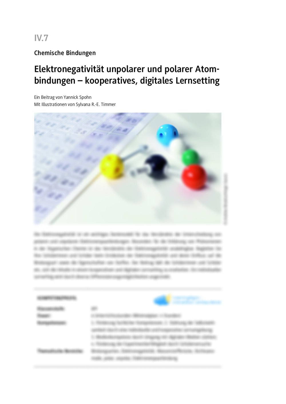 Elektronegativität unpolarer und polarer Atombindungen - Seite 1